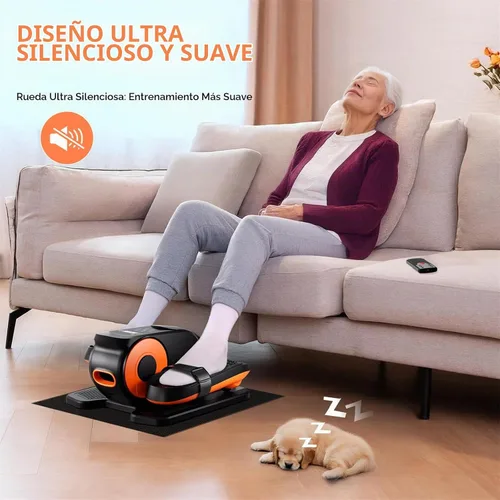 Vista 5 de Under Desk Oval Machine, Morelax Oval Leg Exerciser for Elderly Assembly, Quiet Portable Electric Sit Pedal Exerciser with Resistance Band, Remote