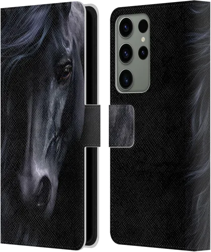 Vista 400 de Head Case Designs Officially Licensed Laurie Prindle A Morgan Christmas Western Stallion Leather Wallet Case Compatible with Samsung Galaxy A07 4G