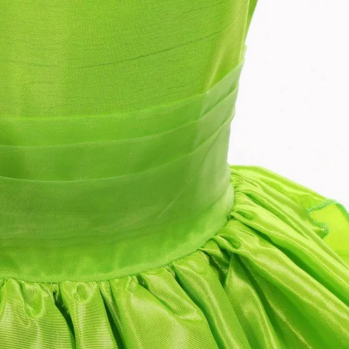 Vista 4 de Szytypyl Disfraz de Tinkerbell para niñas, Halloween, fiesta de cumpleaños, vestido de hadas con orejas y alas de Pixie