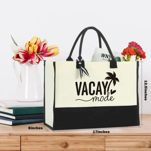 Vista 3 de Weekend Bags for Women Travel Canvas Bag Beach Bag Tote Girls Trip Gifts Large Handbags for Friends Female Girlfriend Besties