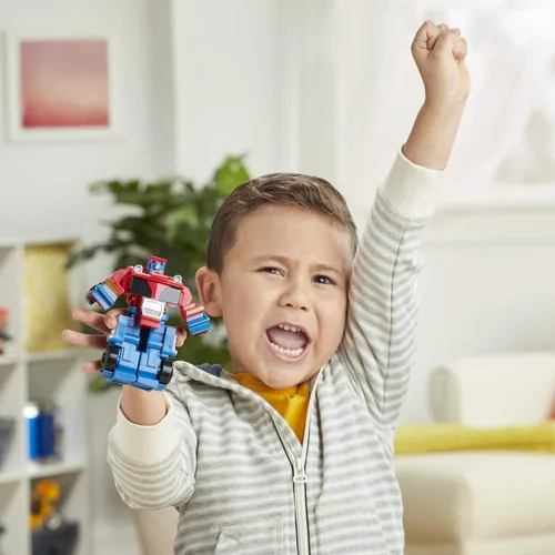 Vista 5 de Transformers Rescue Bots Academy Optimus Prime - Juguete de conversión de 4.5 pulgadas, juguetes para niños a partir de 3 años