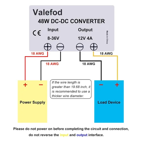 Vista 7 de 8-36V a 12V 4A 48W transformador reductor/ascendente DC a DC Buck Convertidor Carrito de golf Fuente de alimentación