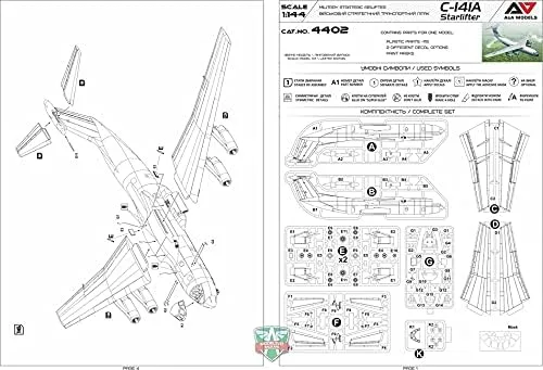 Vista 6 de A&A Modelos 4402-1/144 - C-141A Starlifter. Modelo de plástico Avión Militar