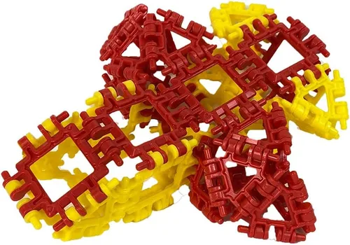 Vista 4 de That Hinge Toy - Juego de 82 piezas azul + rosa, animal + más juguete de construcción STEM
