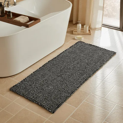 Vista 36 de Triohero Tapete de baño con diseño de gofre, tapete de baño pequeño y bohemio, antideslizante, lavable, ultra suave, súper absorbente, de secado
