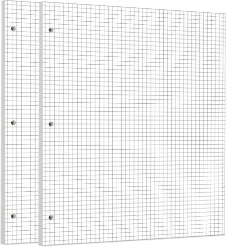 Vista 93 de Zelten 1 paquete A5 de 80 hojas/160 páginas 4 en 1 rayado cuadrado punteado en blanco hojas sueltas perforadas papel de repuesto de papel