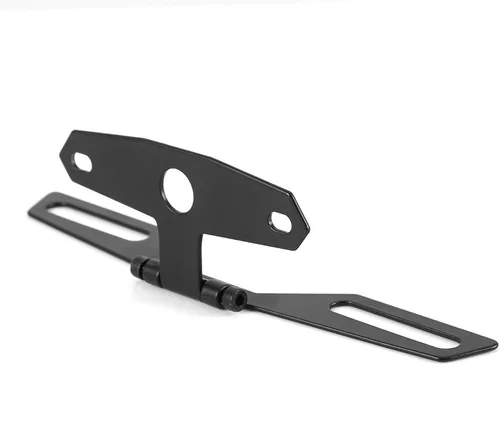 Vista 6 de Soporte universal ajustable para placa de matrícula plegable para motocicleta, soporte para placa de matrícula universal