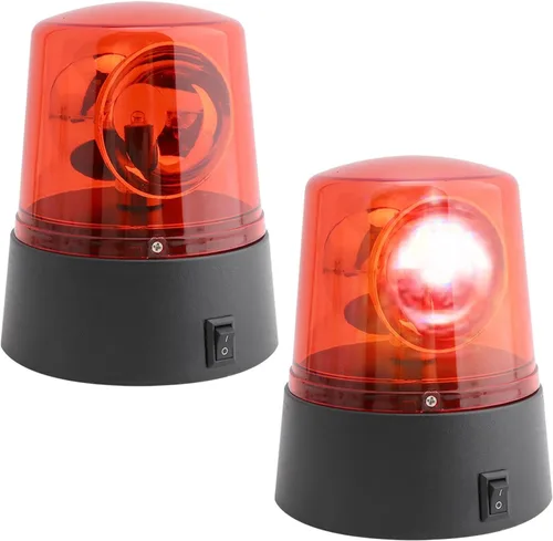 Vista 10 de Luz estroboscópica LED giratoria de 360 grados con efecto de escenario intermitente para DJ, funciona con pilas, lámpara giratoria para fiesta