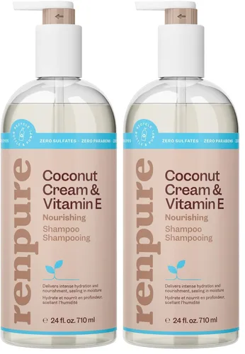 Vista 3 de Renpure Champú nutritivo de crema de coco, 24oz