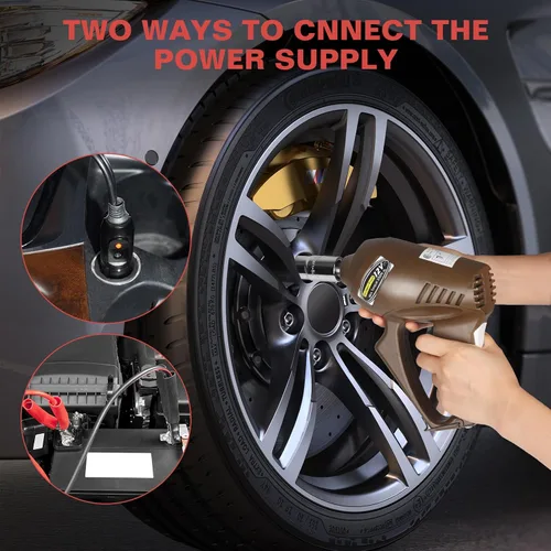 Vista 4 de Gato eléctrico para coche de 3 toneladas, gato de tijera portátil eléctrico de 12 V, kit de gato eléctrico con llave de impacto, gato de tijera