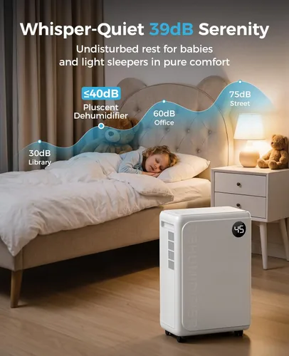 Vista 6 de 32 Pint Dehumidifier for Basement and Home, 2600 Sq Ft with Drain Hose