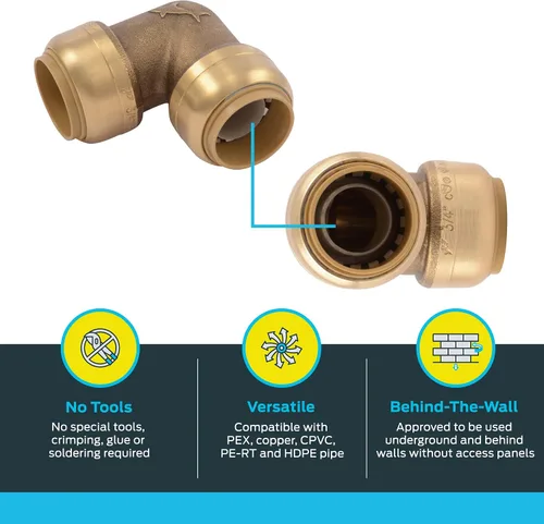 Vista 3 de Cash Acme SharkBite Codo sin plomo, U260LFA