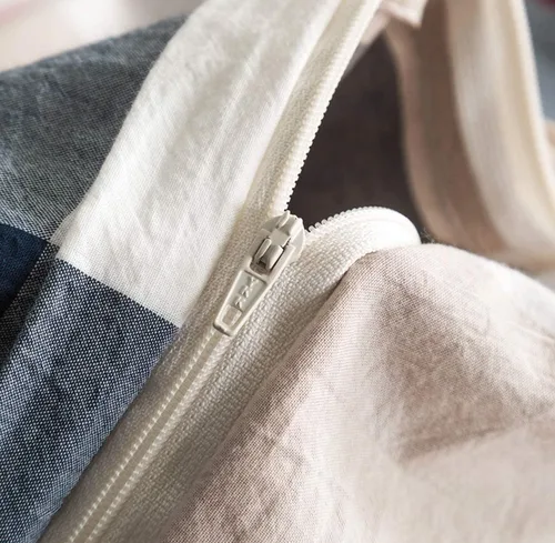 Vista 3 de SUSYBAO - Conjunto de funda de edredón de 3 piezas, 100% algodón lavado natural, que incluye 1 funda de edredón y 2 fundas de almohada de alta