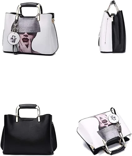 Vista 4 de Nevenka Monederos y bolsos para mujer con asa superior, bolsos de hombro de cuero para mujer