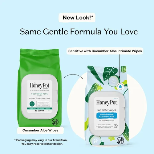 Vista 5 de The Honey Pot Company - Paquete de lavado femenino y toallitas femeninas - Incluye lavado femenino de pH Balance y toallitas para mujer - Productos