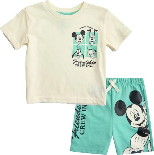 Vista 7 de Disney Conjunto de 2 piezas de camiseta y pantalones cortos de manga corta de Mickey Mouse Lightning McQueen Toy Story (12M-24M)