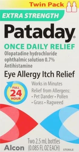 Vista 2 de Gotas para alergias en los ojos Pataday Once Daily Relief Extra Strength (0.1 onzas líquidas (2.5 ml) , 2 unidades)