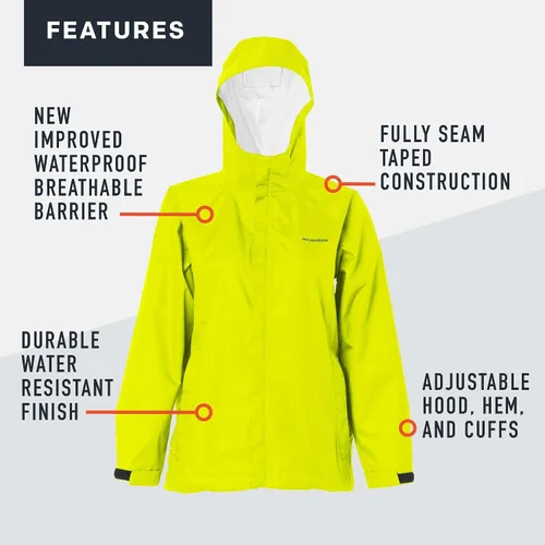 Vista 3 de Grundens - Chaqueta de pesca con capucha para mujer, impermeable, resistente a las manchas