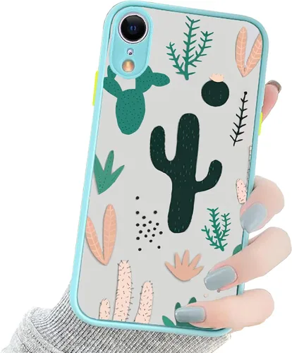 Vista 21 de Funda compatible con iPhone 11 con patrón de cactus transparente, bonita funda verde para iPhone 11 para niñas y mujeres, diseño 3D, parte trasera