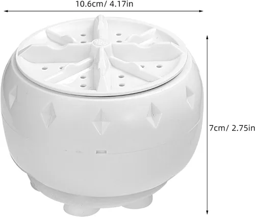 Vista 7 de Lavadora portátil de turbina ultrasónica mini lavadora de bajo consumo alimentado por USB para ropa interior Rv ropa y delicadas Lavaplatos