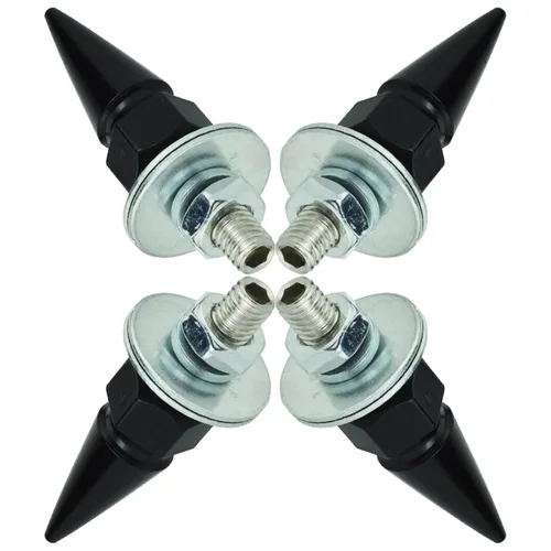 Vista 4 de Spike - Tornillos para placa de automóvil, tornillos antirrobo para la mayoría de las motocicletas (negro)