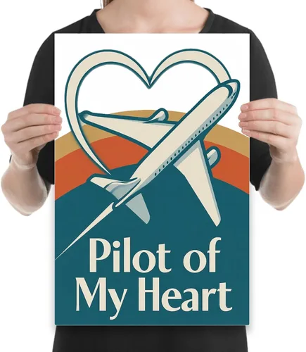 Vista 2 de Retro Aviation Art - Aviation Enthusiasts - 13x19 Poster Print - Wall Decor