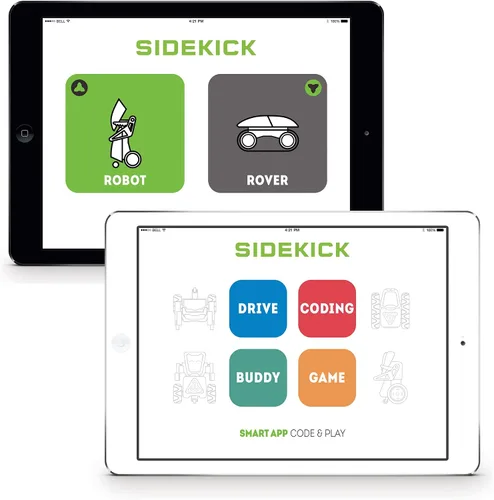 Vista 10 de Thames & Kosmos Robótica: máquinas inteligentes - Sidekick Construye un Rover de 4 ruedas y un robot de 2 ruedas Introducción personalizable a