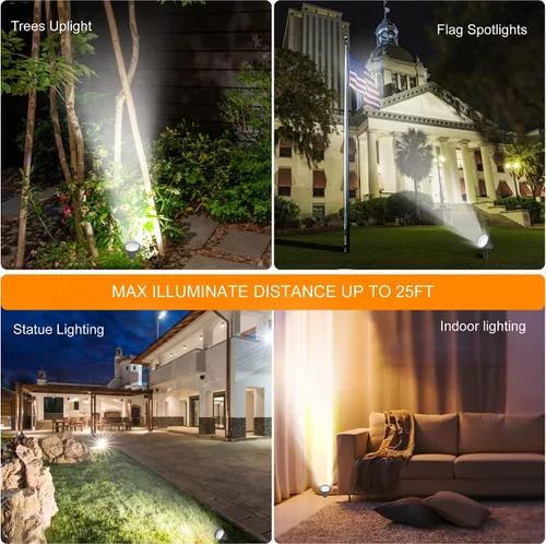 Vista 4 de SUNLONG Focos solares para exteriores, impermeables, brillantes, luz de pared LED, luz de inundación de seguridad, alimentada por energía solar