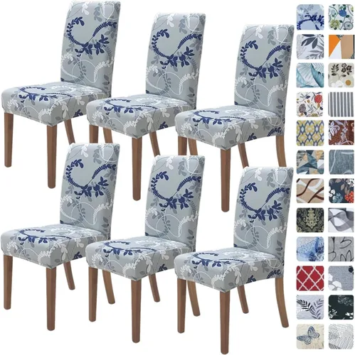 Vista 67 de SPRINGRICO Juego de 4 fundas para sillas de comedor, fundas elásticas para sillas de comedor, de elastano lavables, fundas para sillas Parsons