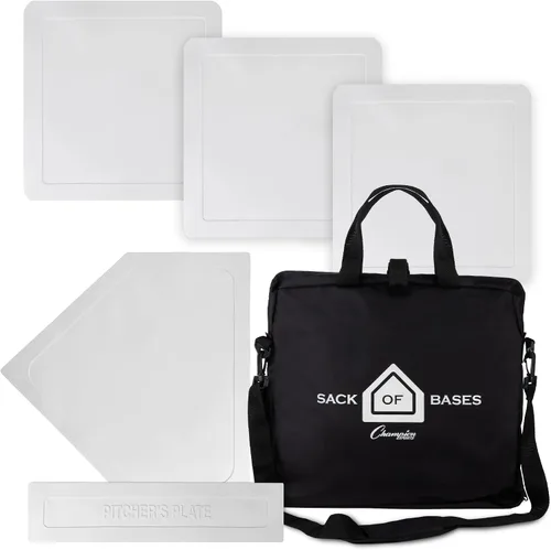 Vista 12 de Champion Sports Throw Down Base Sets – Durable Baseball & Softball Practice Bases for Indoor & Outdoor Training
