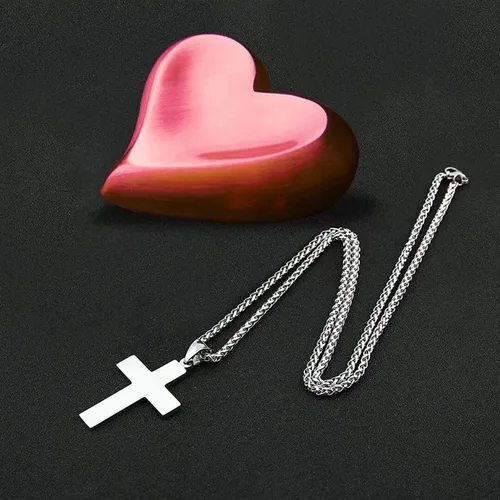 Vista 7 de JUHIOPOI Cross Pendant Necklace For Mens Women Jewelry Religious Pendant Chain Necklace
