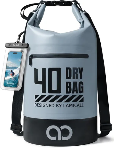 Vista 9 de Lamicall Bolso Seco Pequeño, Bolso Impermeable - [Duradero y Flotante] Bolso a Prueba de Agua de 1.32/2.64/5.28/7.92/10.56 galones con Funda