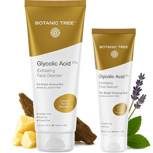 Vista 12 de Botanic Tree Kombucha & ácido glicólico exfoliante lavado facial para piel envejecida - Limpiador facial para mujeres - Efectos de lipofilling