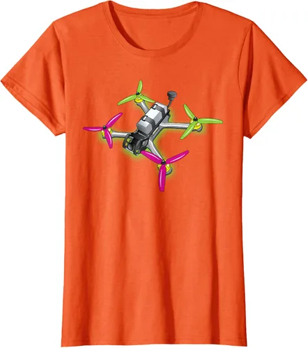 Vista 62 de Freestyle FPV Racing Drone Pilot Acro Quadcopter - Camiseta de sandía, Negro, S