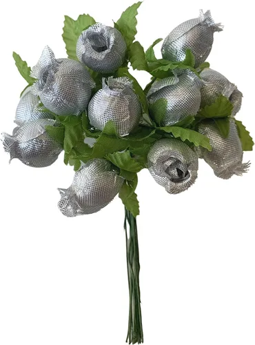 Vista 10 de GiftWrap Etc. Rosas artificiales de seda coral – 12 mini ramos de 12 capullos de rosa, 144 capullos de rosa en total, boda, recepción, aniversario