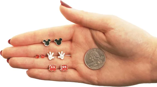Vista 4 de Disney Mickey and Minnie Mouse Fashion Stud Earring Set - 345 Pairs Per Set