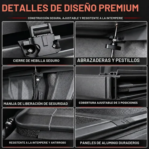 Vista 9 de Cubierta rígida de tres pliegues F150 Tonneau para Ford F-150 2015