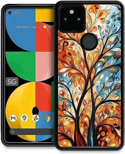 Vista 174 de Compatible con Google Pixel 4A 5G Mobile Case Creative Acrylic Panel trasero Silicona Protección Grip especialmente diseñado para Google Pixel 4A 5G