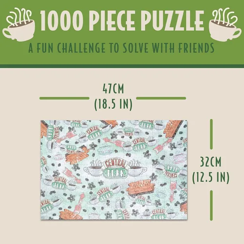 Vista 2 de Friends TV Show Central Perk Coffee Cup Jigsaw - Producto