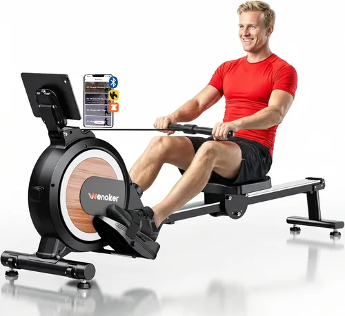 Vista 10 de Wenoker Rowing Machine for Home, Magnetic Rower Machine, 350 LB Weight Capacity, 16-Level Silent Resistance Row Machine for Gym Exercise