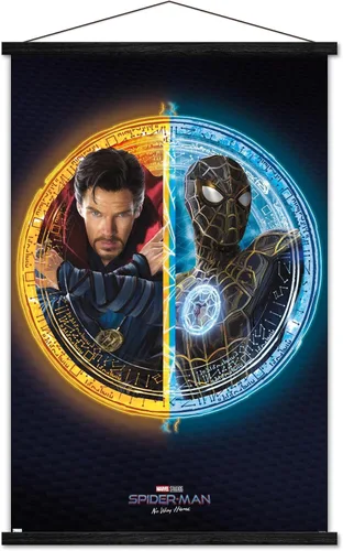 Vista 8 de Trends International Marvel Spider-Man: No Way Home - Póster de pared dúo, 22.4 pulgadas de largo x 14.7 pulgadas, versión enmarcada de madera