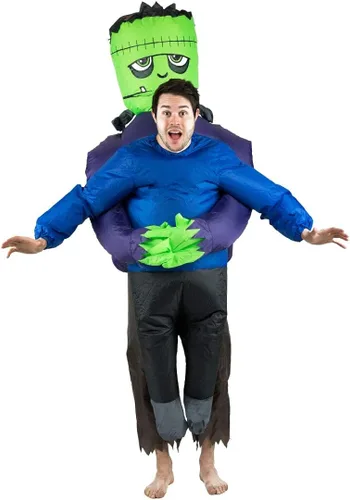 Vista 2 de Disfraz inflable de Frankenstein para adultos (talla única)