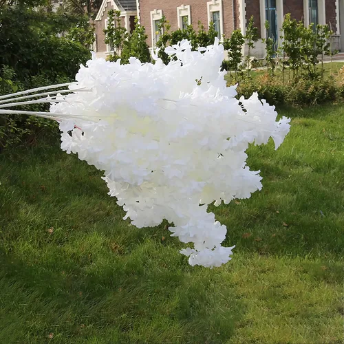 Vista 3 de Pusuny Decoración de Ramas Artificiales Falsas de Flor de Cerezo, 35 Pulgadas para Jarrón Alto de Piso Utilizado como Decoración del Hogar de Boda