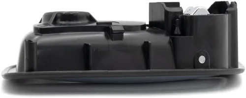 Vista 8 de Para GMC Yukon XL 1500 Manija de puerta interior trasera, bisel negro del lado del conductor con palanca cromada 2007-2014 Recorte: SLE/SLT/Denali