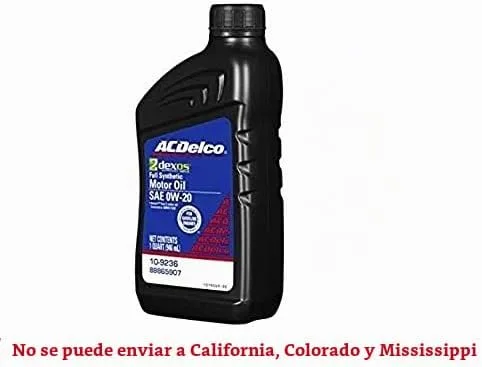 Vista 3 de ACDelco 109236 0W-20 dexos1 Gen 2 Aceite de motor sintético completo 1 cuarto de galón (paquete de 8)