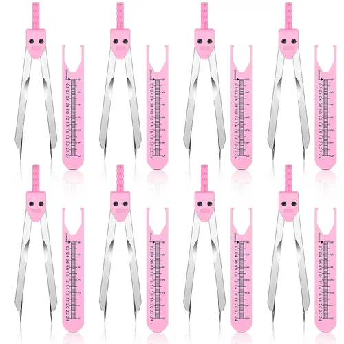 Vista 14 de Frienda 2 piezas de calibrador de ECG calibradores ECG herramienta de medición con regla electrocardiograma divisor de dibujo para enfermería (negro)
