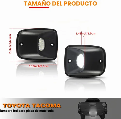Vista 4 de Gempro Lámpara LED de repuesto para placa de matrícula compatible con Tocama Pickup Truck 1995-2004, luz trasera de 6500 K, color blanco