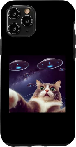 Vista 10 de Funda clásica para iPhone 15 con diseño de gato alienígena
