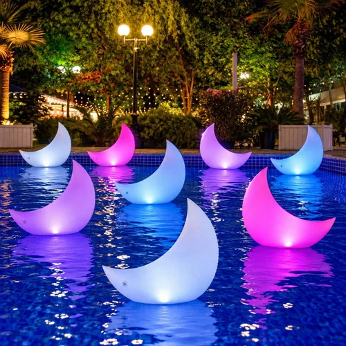 Vista 18 de TIALLY - Luces flotantes para piscina, bolas de luna con luz solar, cálidas/frías (paquete de 1)