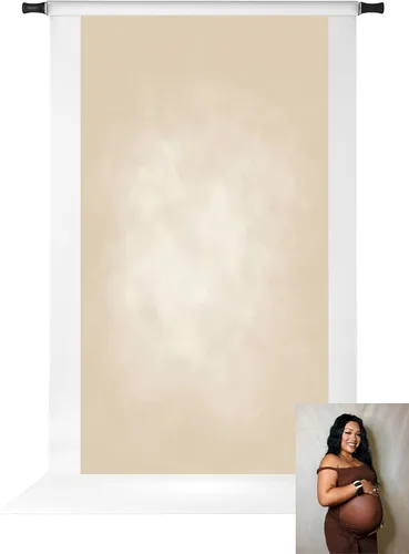Vista 16 de Kate Telones de fondo beige para fotografía, fondo beige para sesión de fotos de retrato, 5 x 7 pies